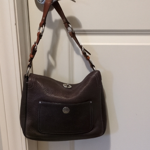 Coach Chelsea Brown Leather Shoulder Bag 10131 - Picture 1 of 6